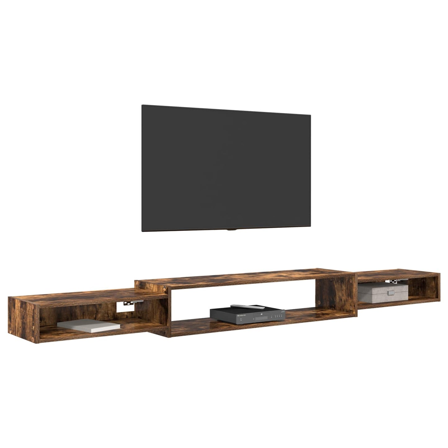 Mobile TV da Parete A parete Rovere Fumo 220 x 28 x 21 cm | homemem39