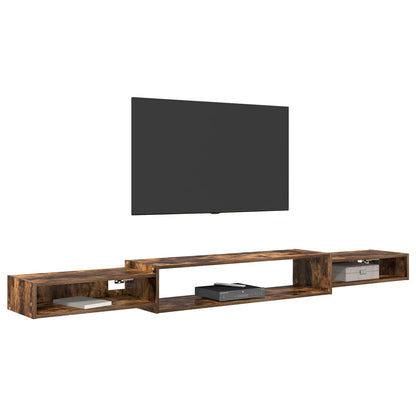 Mobile TV da Parete A parete Rovere Fumo 220 x 28 x 21 cm | homemem39