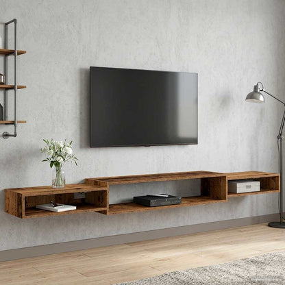 Mobile TV da Parete A parete Legno antico 220 x 28 x 21 cm | homemem39
