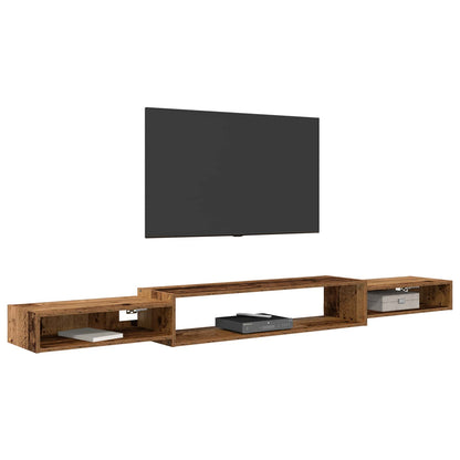 Mobile TV da Parete A parete Legno antico 220 x 28 x 21 cm | homemem39
