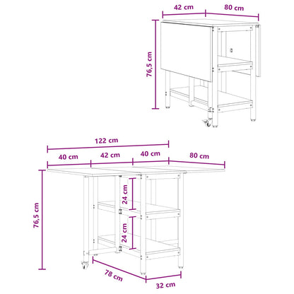 Tavolo da Pranzo 122 x 80 x 76,5 cm Legno ingegnerizzato
