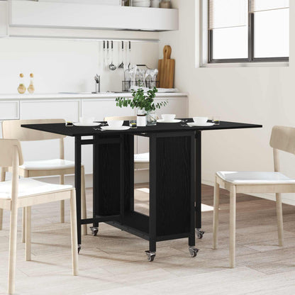 Tavolo da pranzo pieghevole con ruote 130 x 80 x 76,5 cm