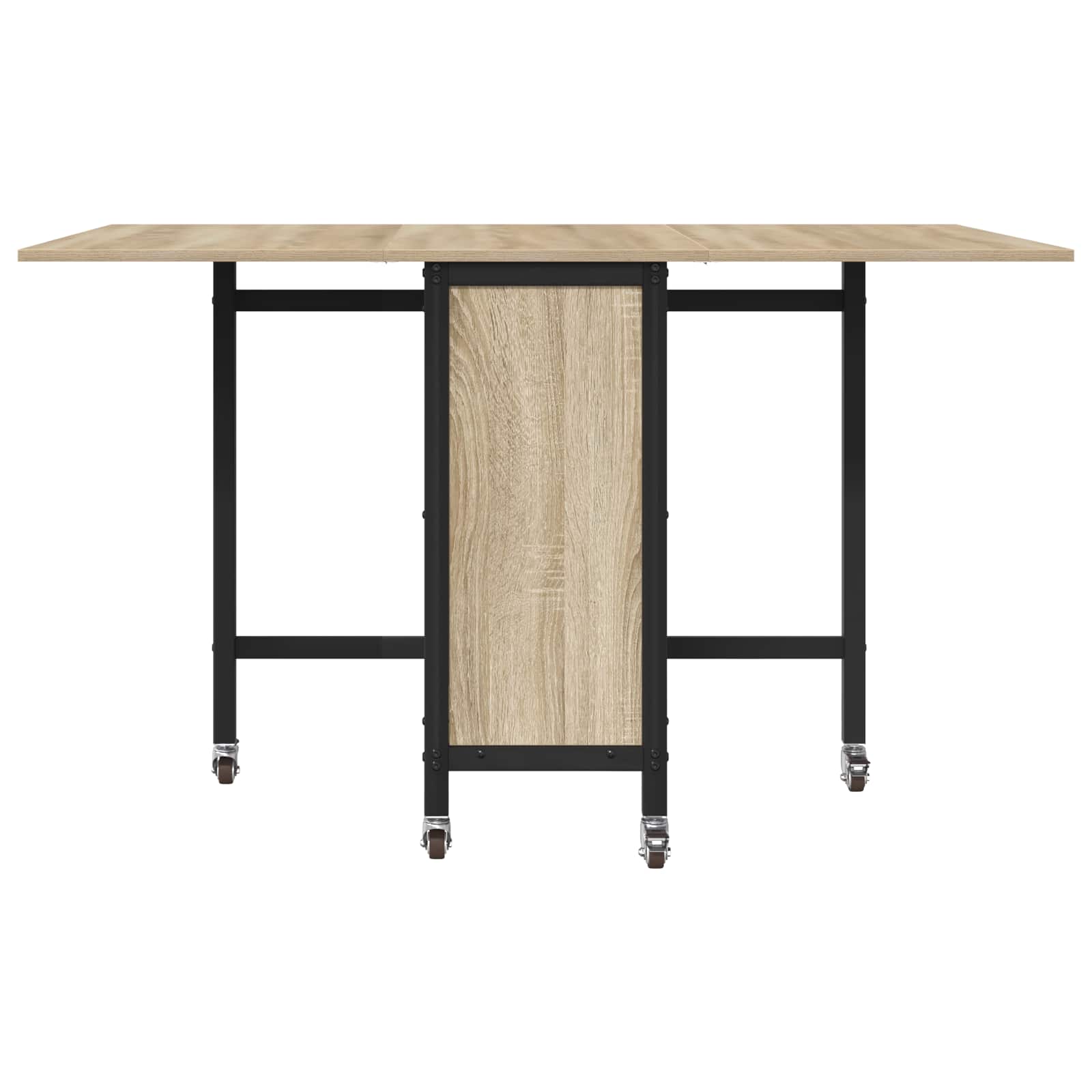 Tavolo da pranzo pieghevole con ruote 130 x 80 x 76,5 cm | homemem39