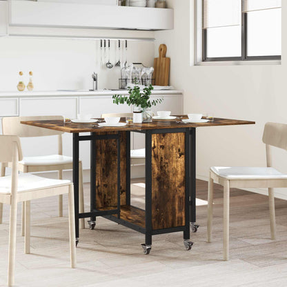 Tavolo da pranzo pieghevole con ruote 130 x 80 x 76,5 cm | homemem39