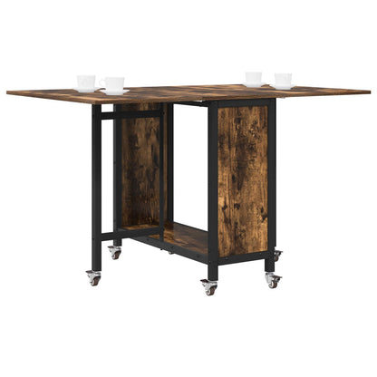 Tavolo da pranzo pieghevole con ruote 130 x 80 x 76,5 cm | homemem39