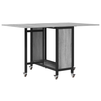 Tavolo da pranzo pieghevole con ruote 130 x 80 x 76,5 cm