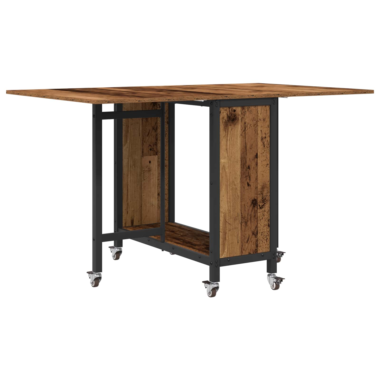 Tavolo da pranzo pieghevole con ruote 130 x 80 x 76,5 cm | homemem39