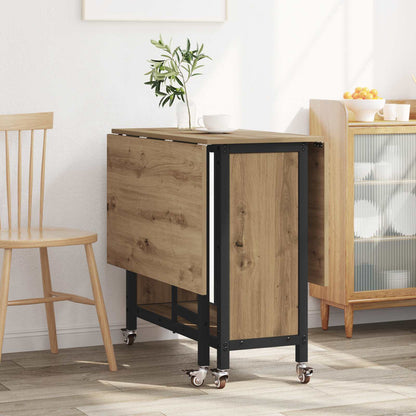 Tavolo da pranzo pieghevole con ruote 130 x 80 x 76,5 cm | homemem39