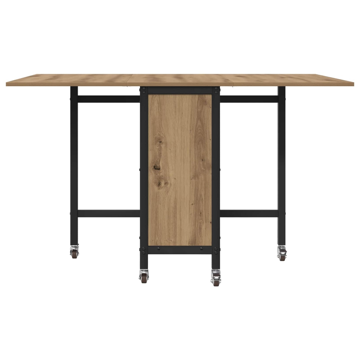 Tavolo da pranzo pieghevole con ruote 130 x 80 x 76,5 cm | homemem39