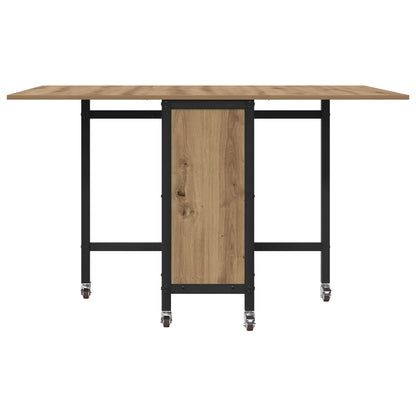 Tavolo da pranzo pieghevole con ruote 130 x 80 x 76,5 cm | homemem39