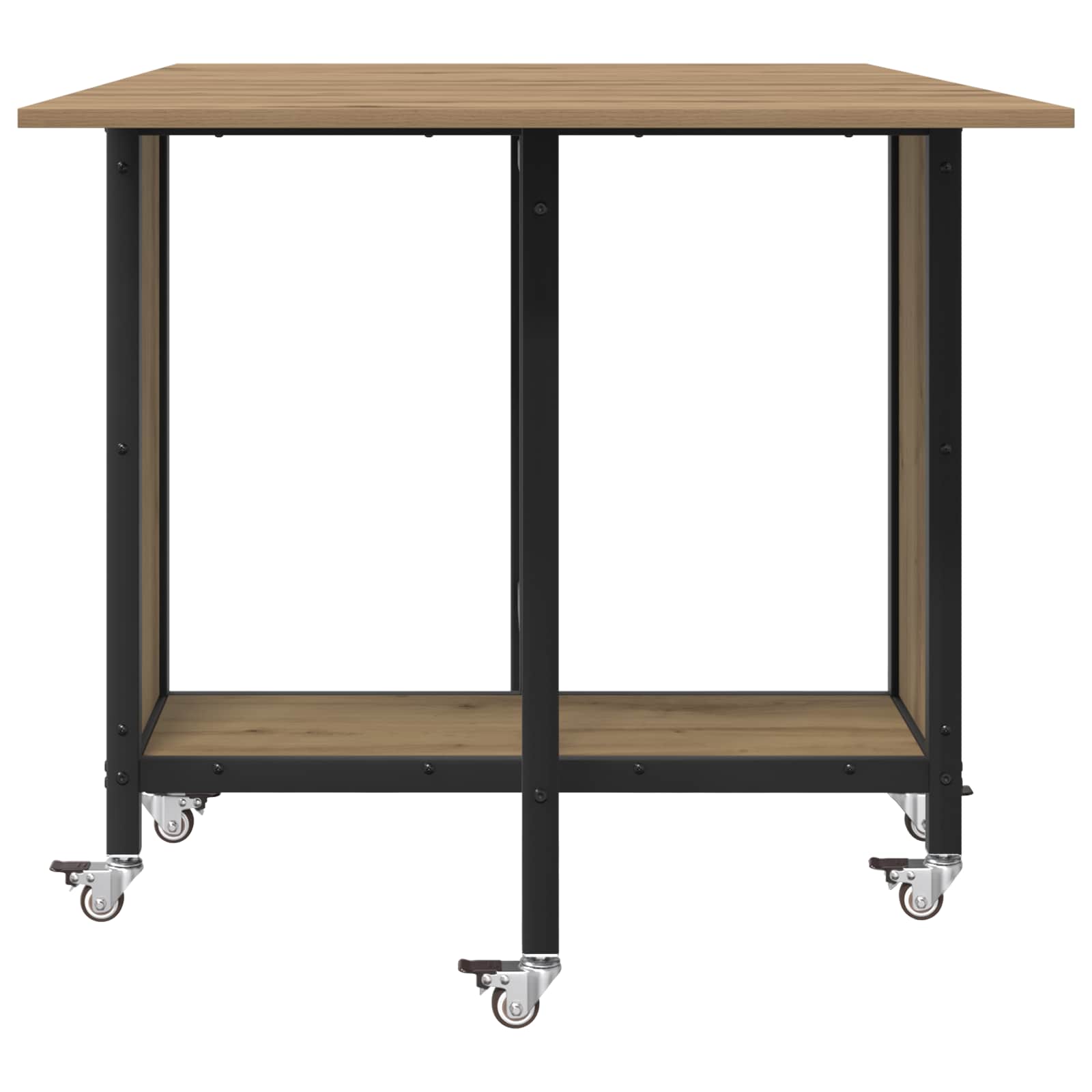 Tavolo da pranzo pieghevole con ruote 130 x 80 x 76,5 cm | homemem39