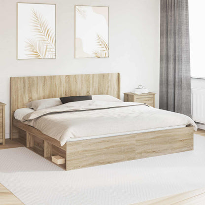 Testiera Letto Rovere Sonoma Legno ingegnerizzato