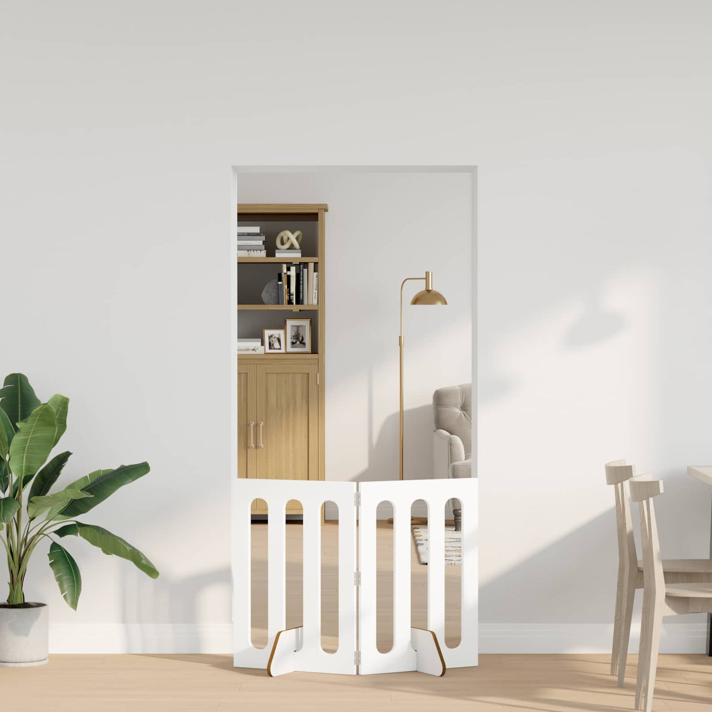 Recinto pieghevole per animali 2 pcs Bianco 100,5 x 38 x 70 cm