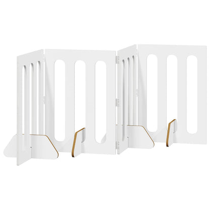 Recinto pieghevole per animali 4 pcs Bianco 201 x 38 x 70 cm | homemem39