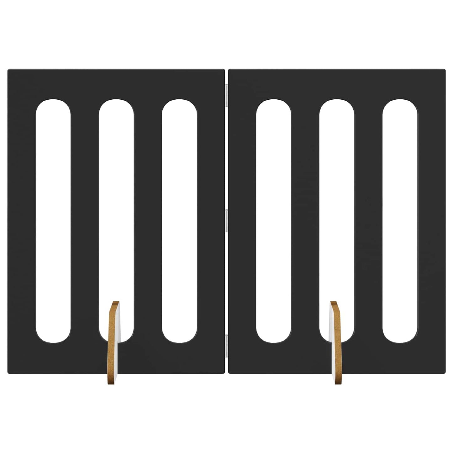 Recinto pieghevole per animali 2 pcs Rovere Nero | homemem39
