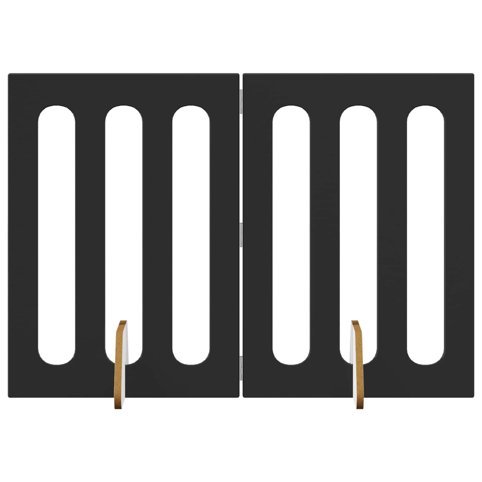 Recinto pieghevole per animali 2 pcs Rovere Nero | homemem39