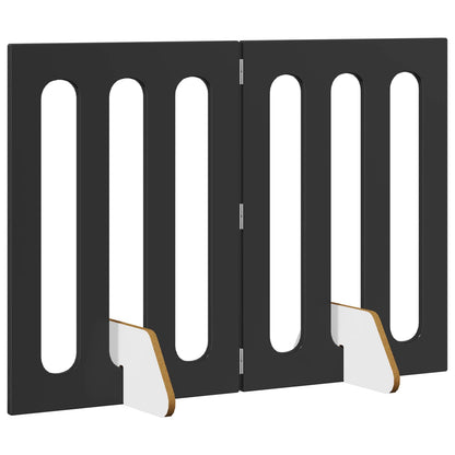 Recinto pieghevole per animali 2 pcs Rovere Nero | homemem39