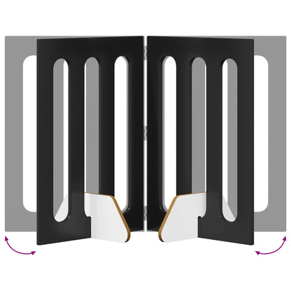 Recinto pieghevole per animali 2 pcs Rovere Nero | homemem39
