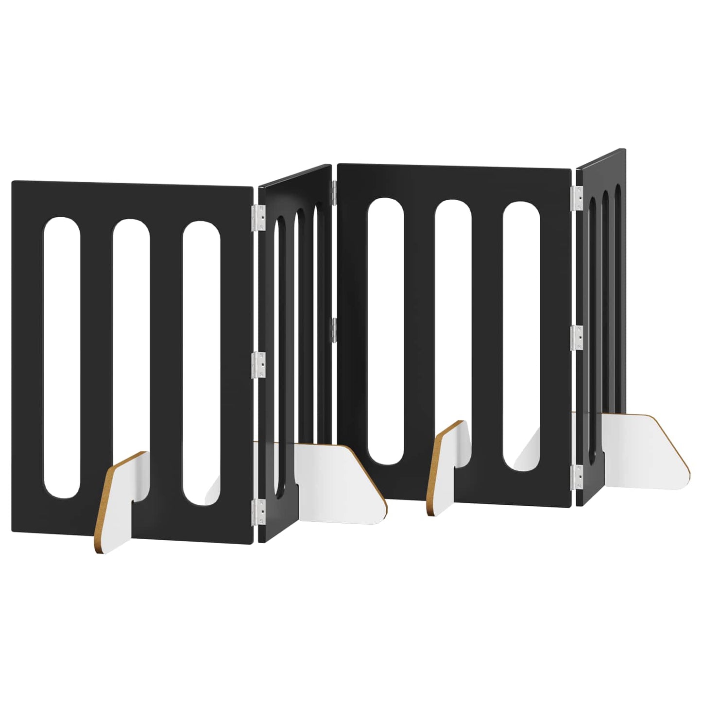 Recinto pieghevole per animali 4 pcs Rovere Nero | homemem39