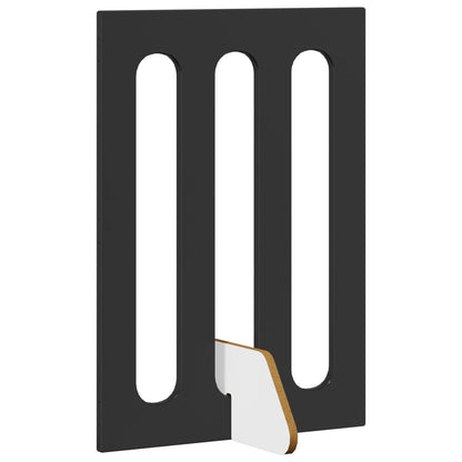 Recinto pieghevole per animali 4 pcs Rovere Nero | homemem39