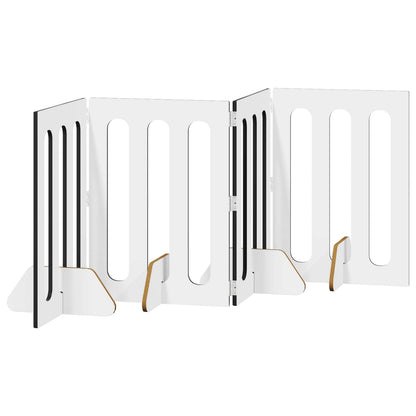 Recinto pieghevole per animali 4 pcs Rovere Nero | homemem39