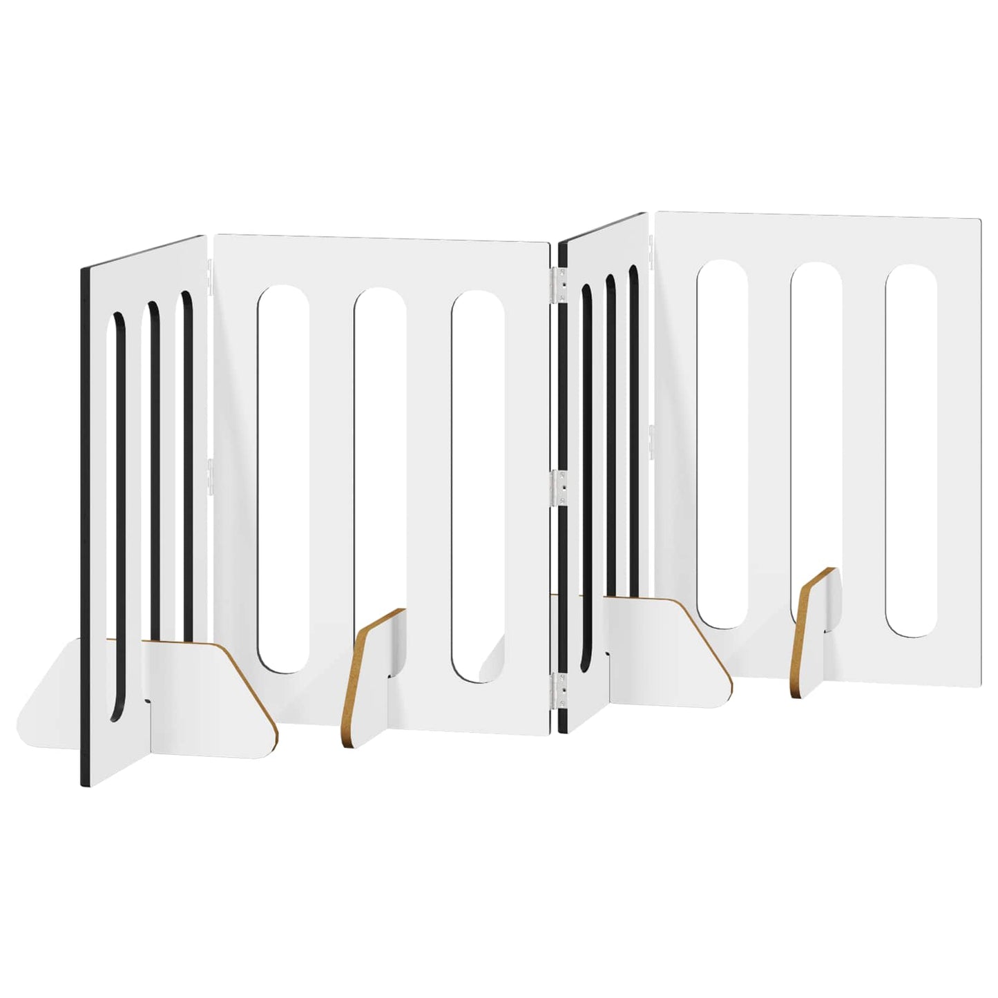 Recinto pieghevole per animali 4 pcs Rovere Nero