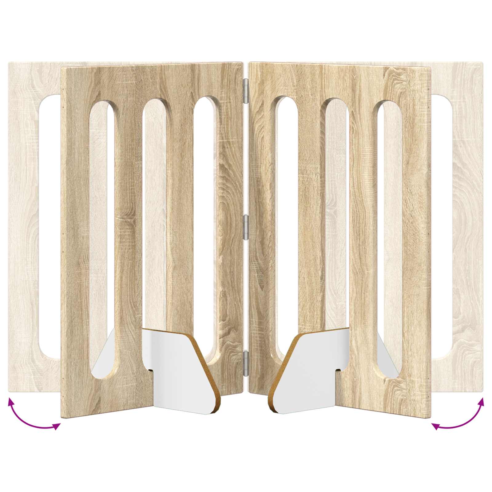 Recinto pieghevole per animali 2 pcs Rovere Sonoma | homemem39