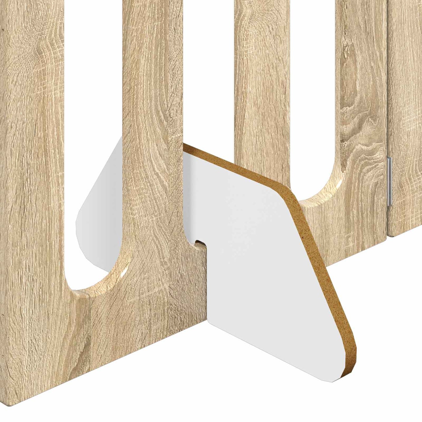 Recinto pieghevole per animali 4 pcs Rovere Sonoma | homemem39