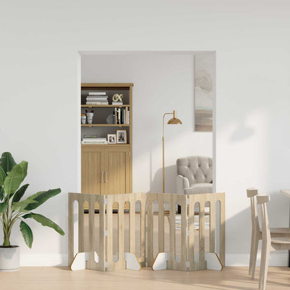 Recinto pieghevole per animali 4 pcs Rovere Sonoma