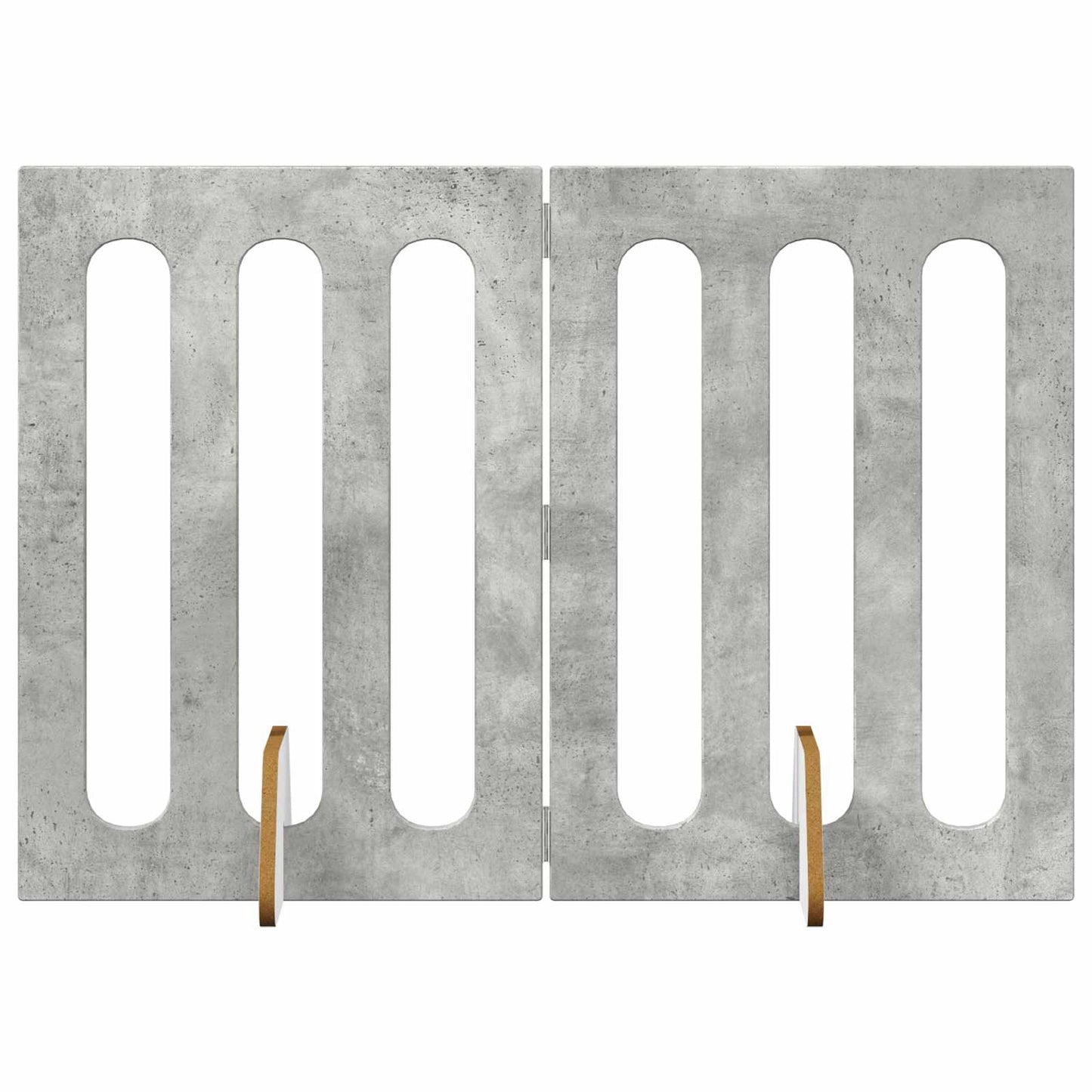 Recinto pieghevole per animali 2 pcs Grigio Cemento