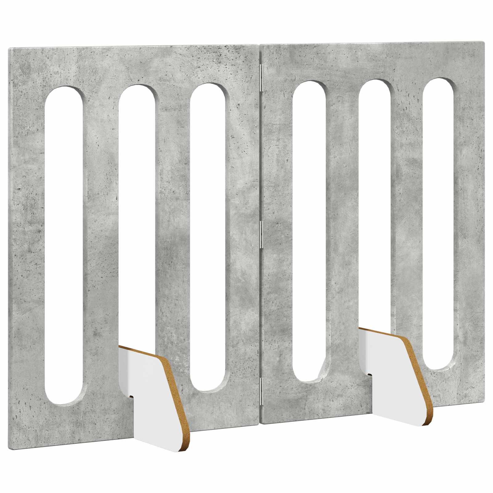 Recinto pieghevole per animali 2 pcs Grigio Cemento | homemem39