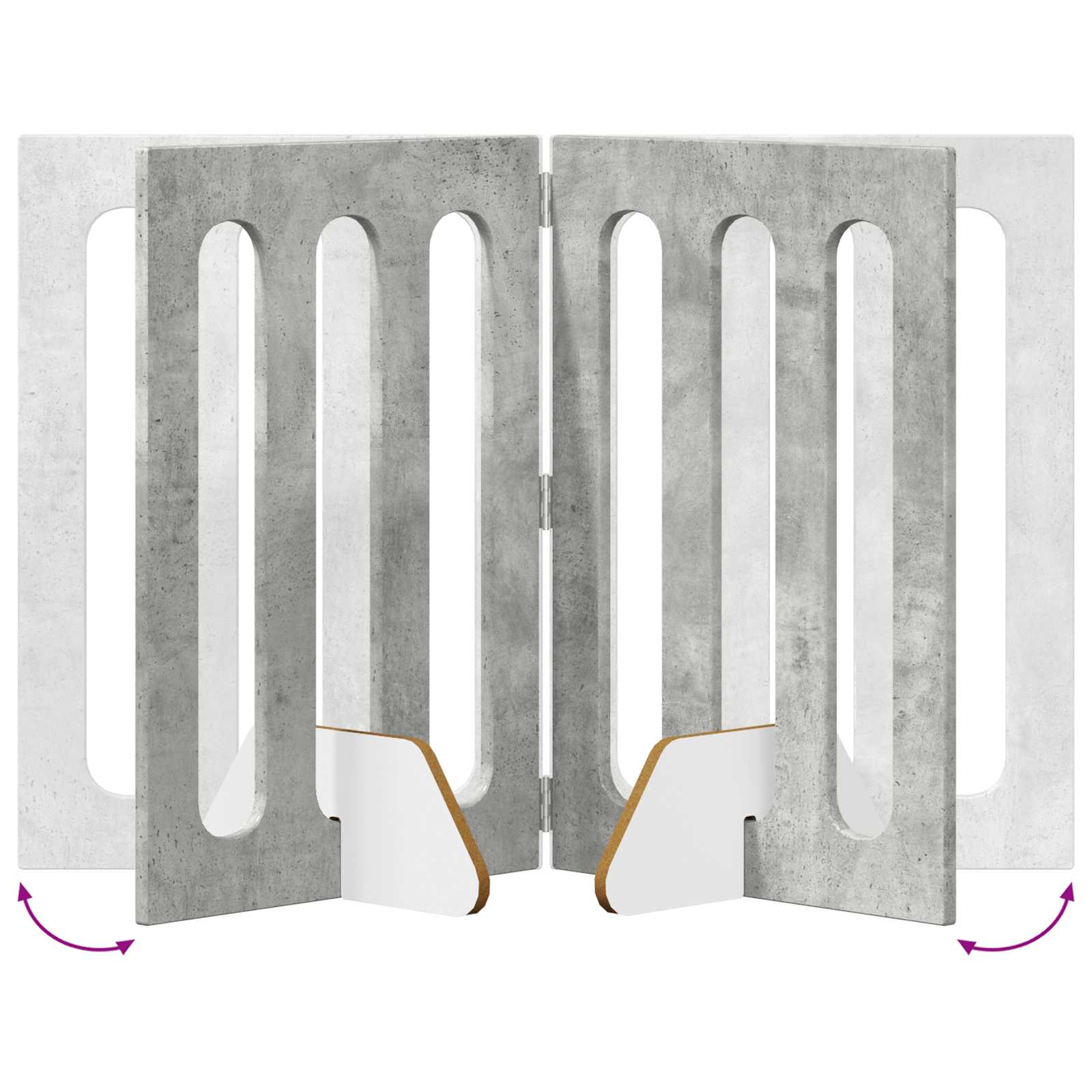 Recinto pieghevole per animali 2 pcs Grigio Cemento | homemem39