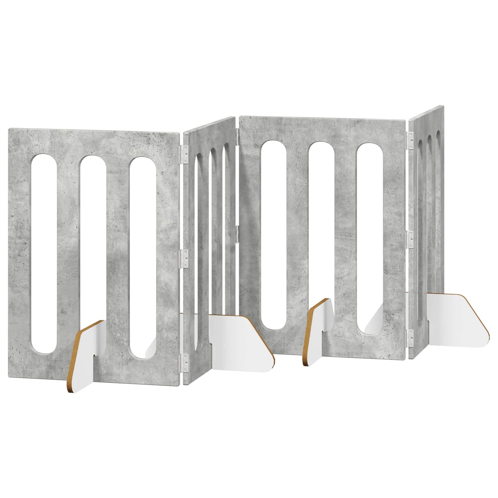 Recinto pieghevole per animali 4 pcs Grigio Cemento | homemem39
