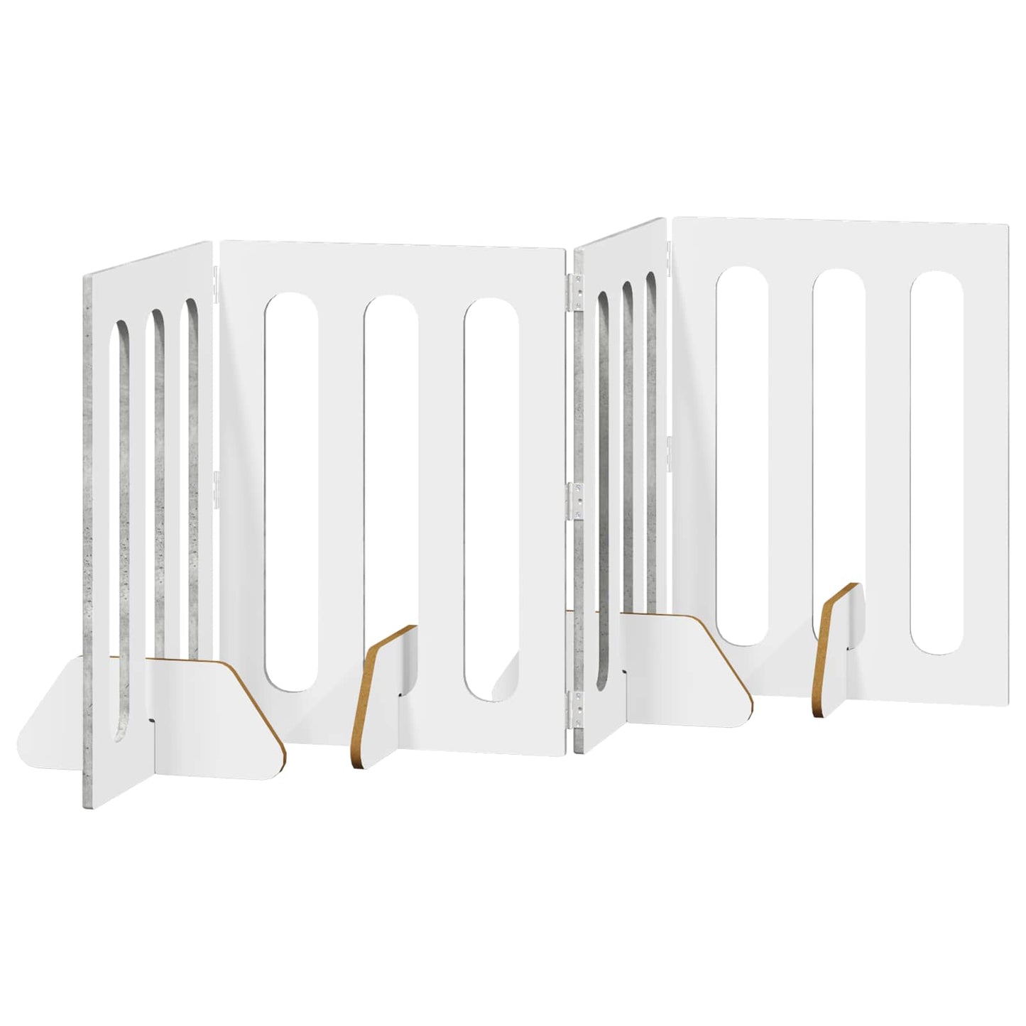 Recinto pieghevole per animali 4 pcs Grigio Cemento | homemem39