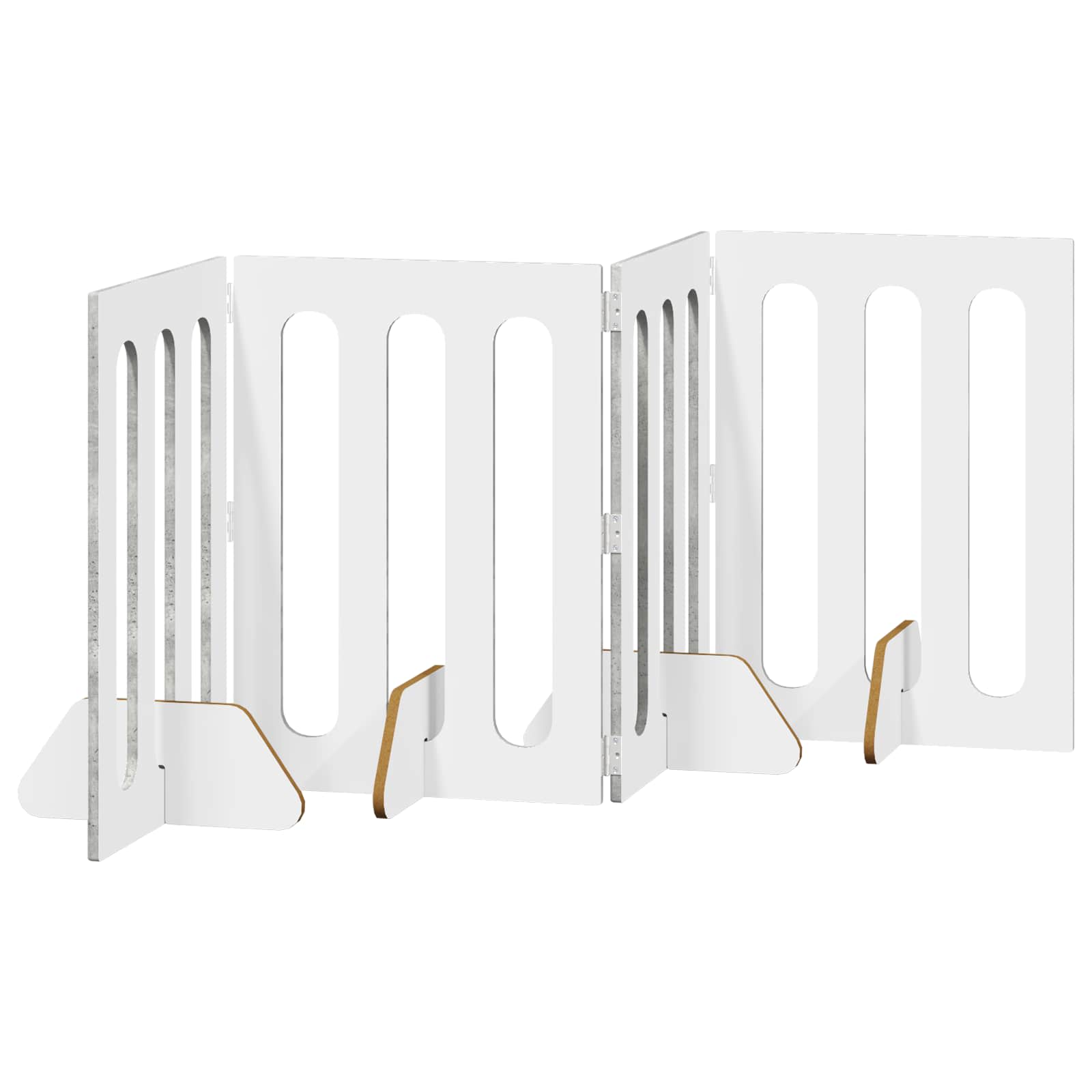 Recinto pieghevole per animali 4 pcs Grigio Cemento | homemem39