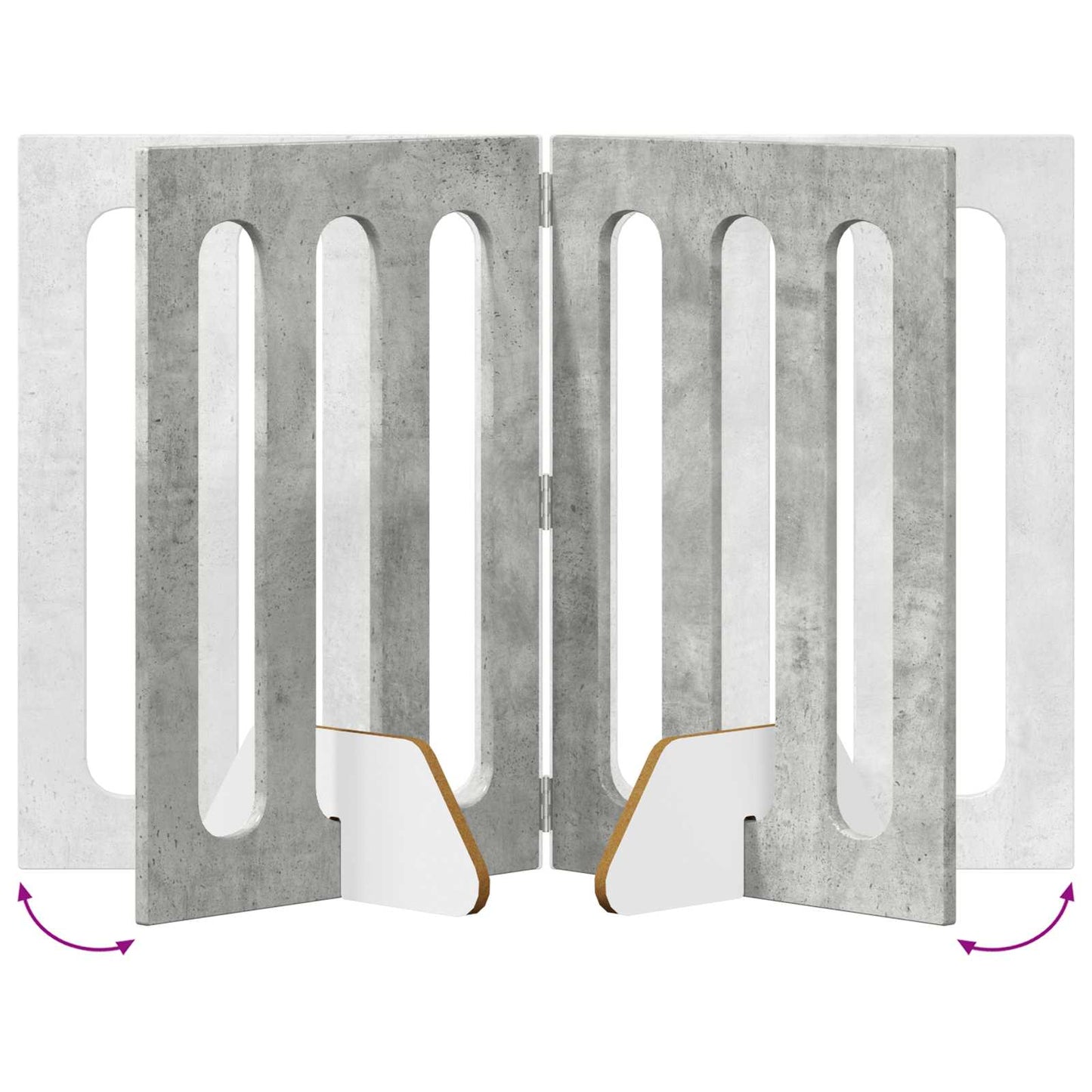 Recinto pieghevole per animali 4 pcs Grigio Cemento | homemem39
