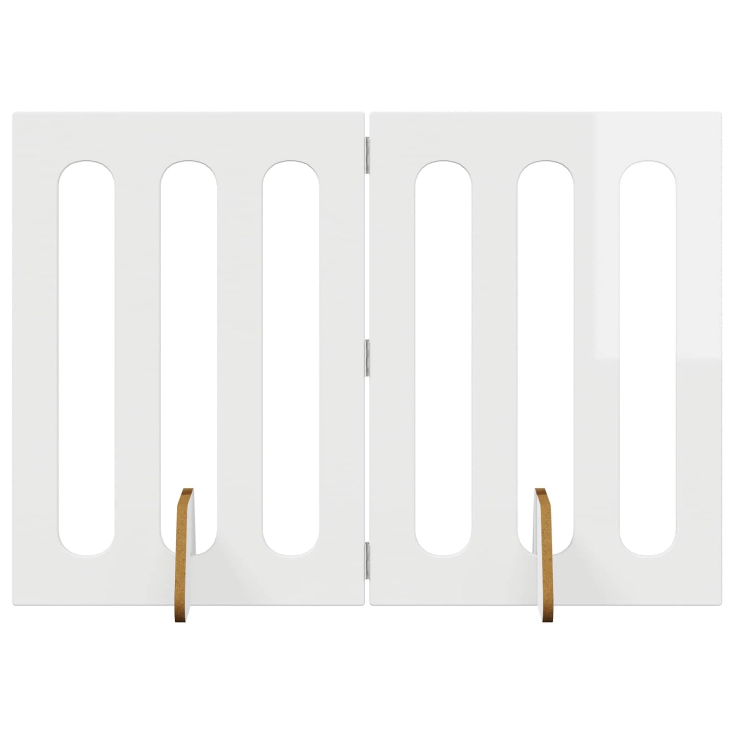 Recinto pieghevole per animali 2 pcs Bianco Lucido