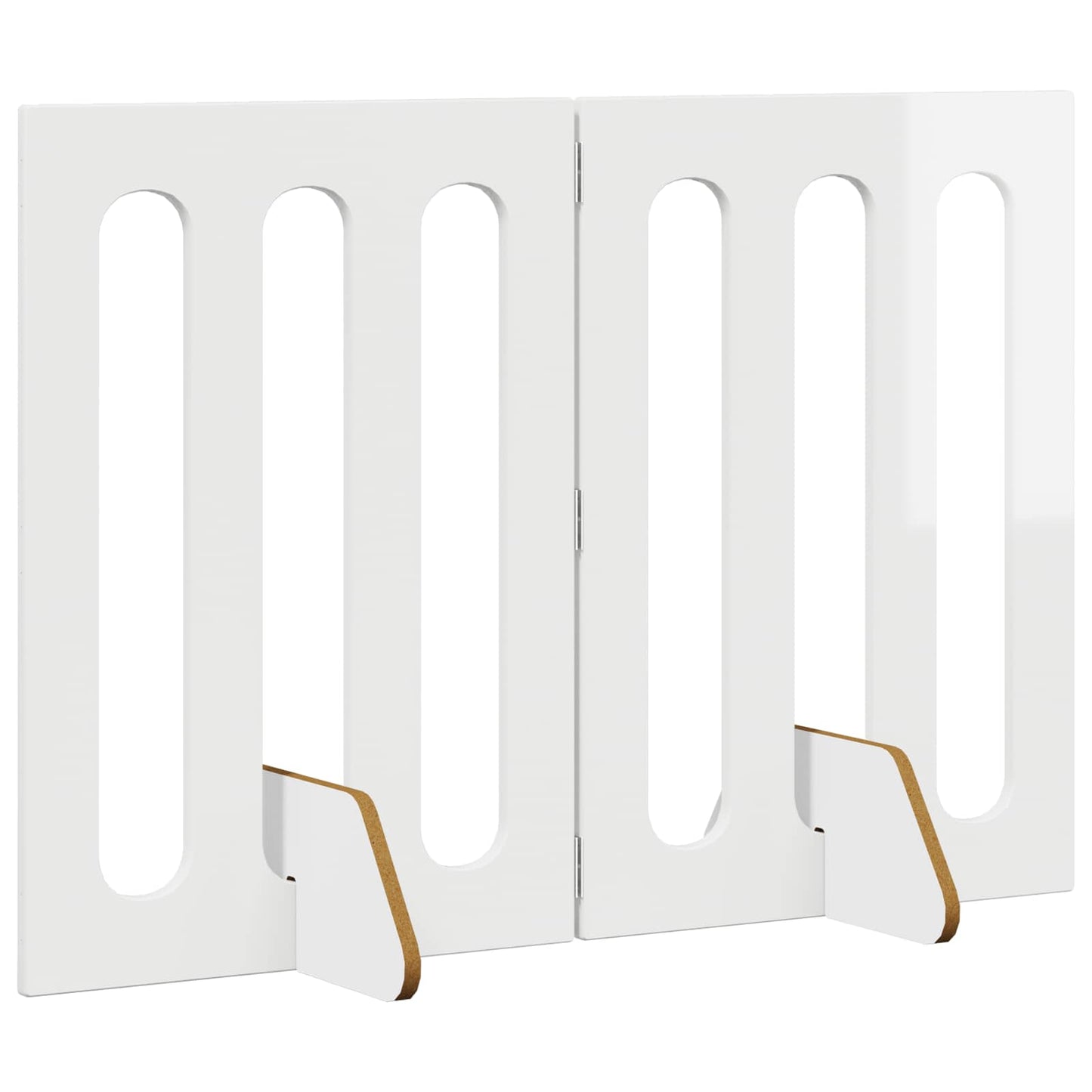 Recinto pieghevole per animali 2 pcs Bianco Lucido | homemem39