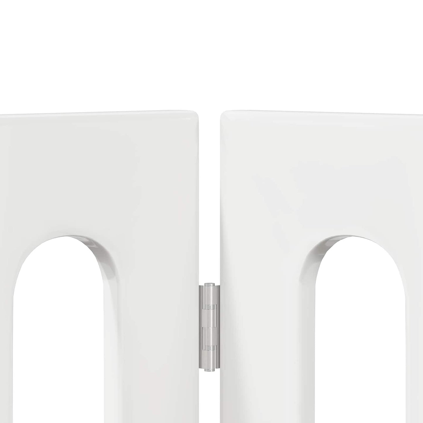 Recinto pieghevole per animali 4 pcs Bianco Lucido | homemem39