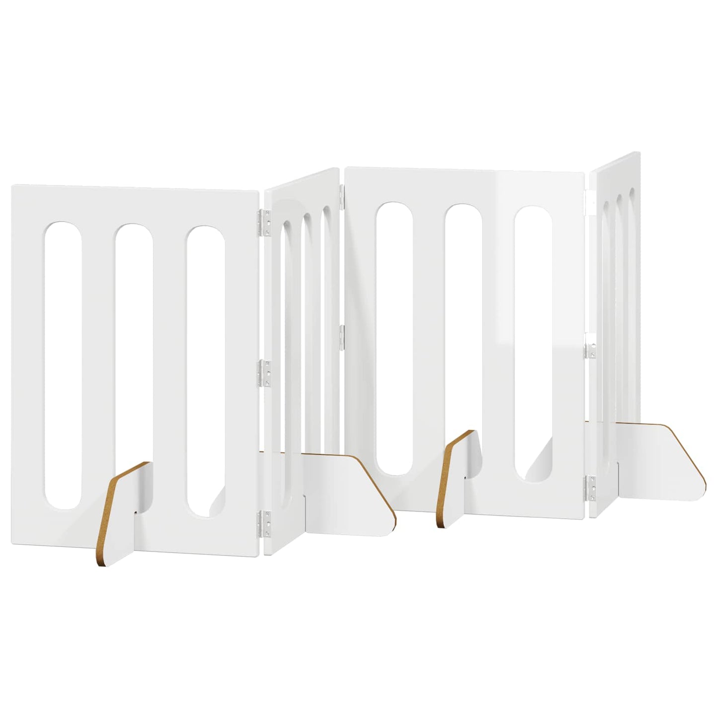 Recinto pieghevole per animali 4 pcs Bianco Lucido | homemem39