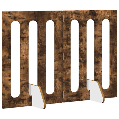 Recinto pieghevole per animali 2 pcs Quercia Affumicata | homemem39