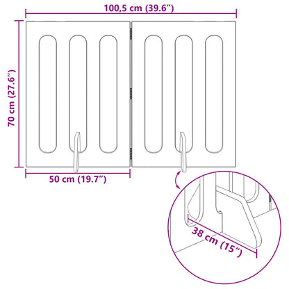Recinto pieghevole per animali 2 pcs Quercia Affumicata | homemem39