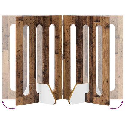 Recinto pieghevole per animali 2 pcs Legno di quercia