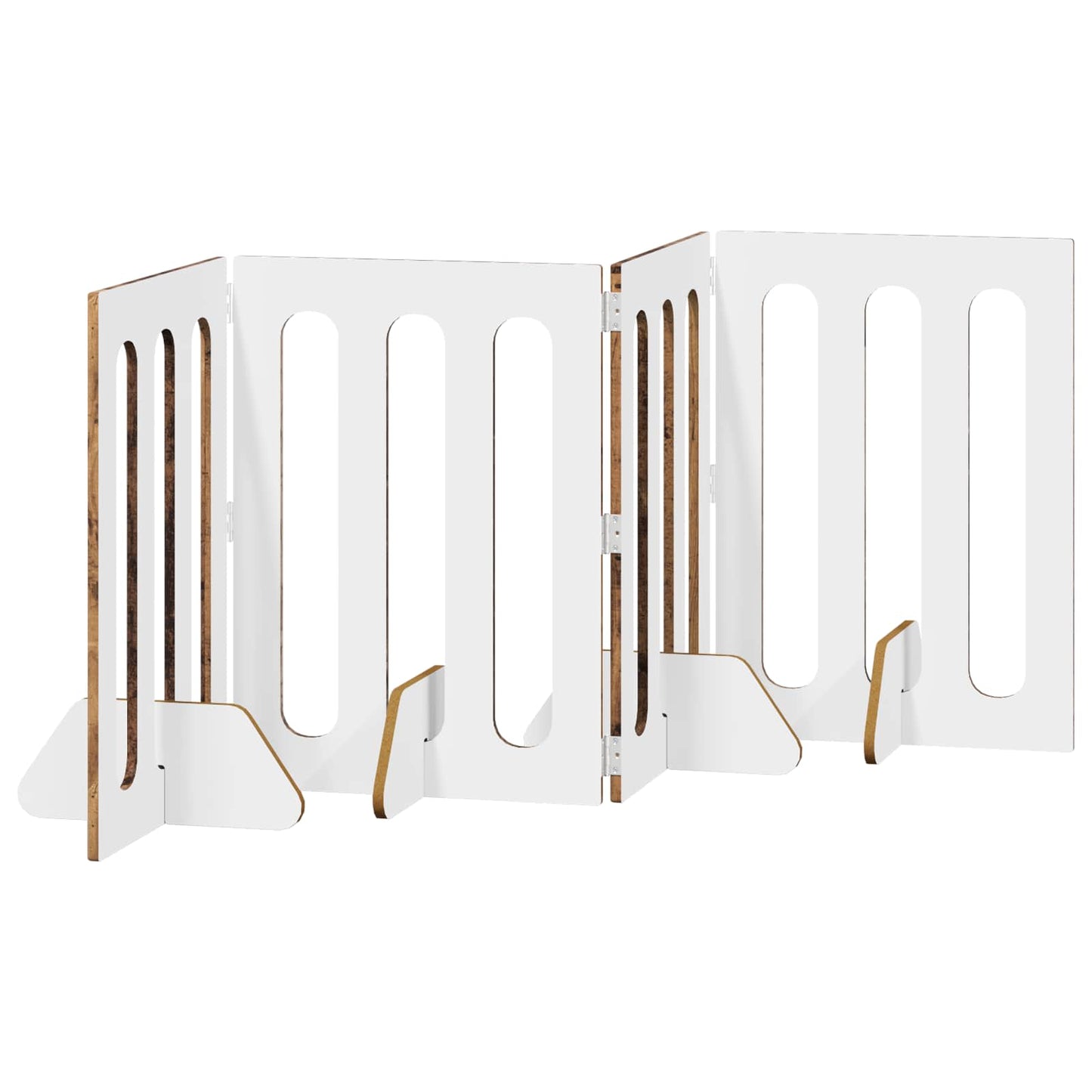 Recinto pieghevole per animali 4 pcs Legno di quercia