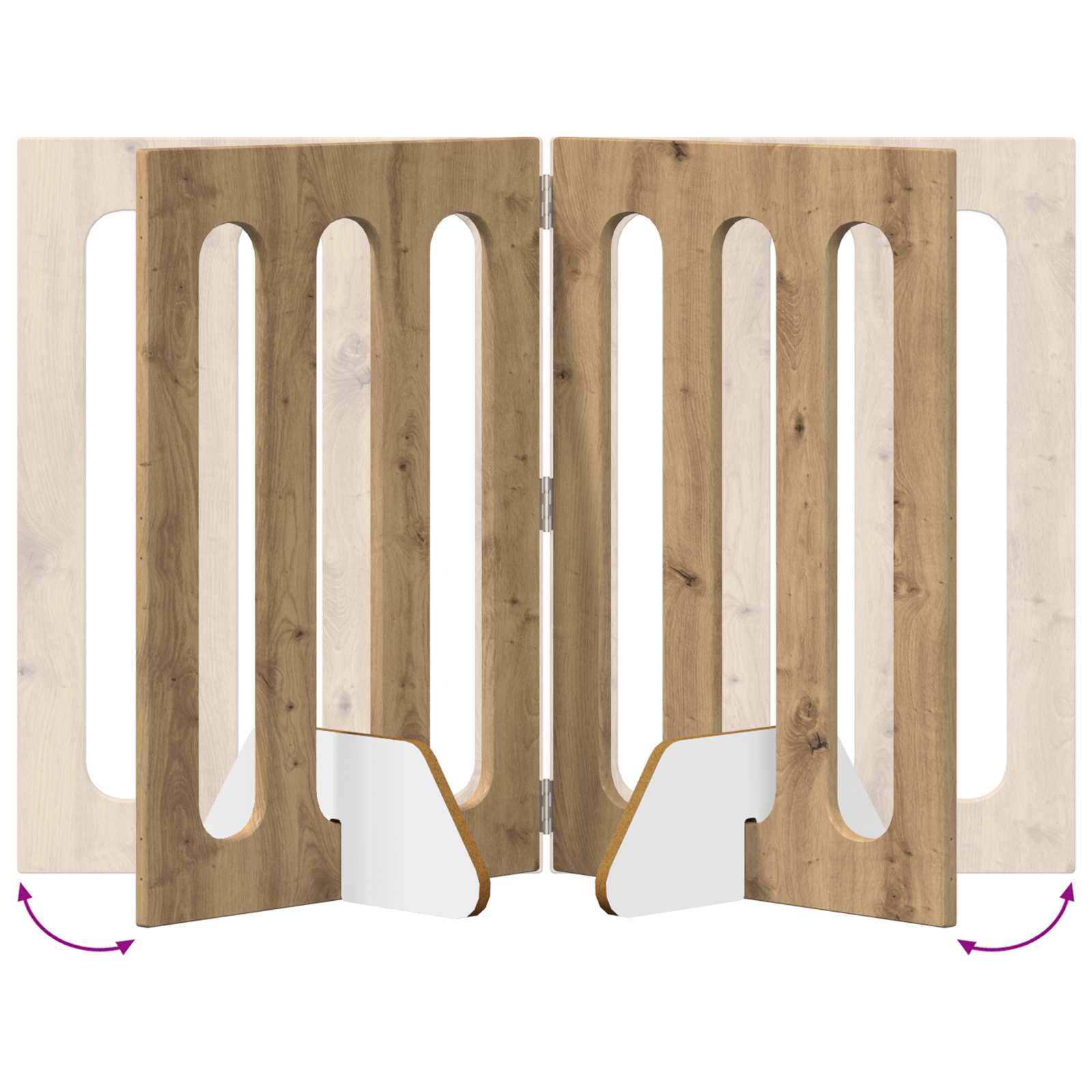Recinto pieghevole per animali 2 pcs Rovere Artigianale | homemem39