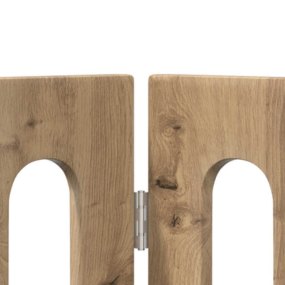 Recinto pieghevole per animali 4 pcs Rovere Artigianale | homemem39
