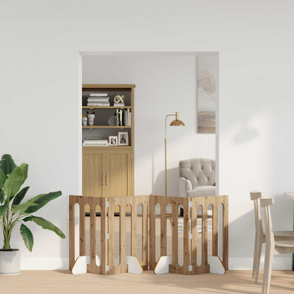 Recinto pieghevole per animali 4 pcs Rovere Artigianale