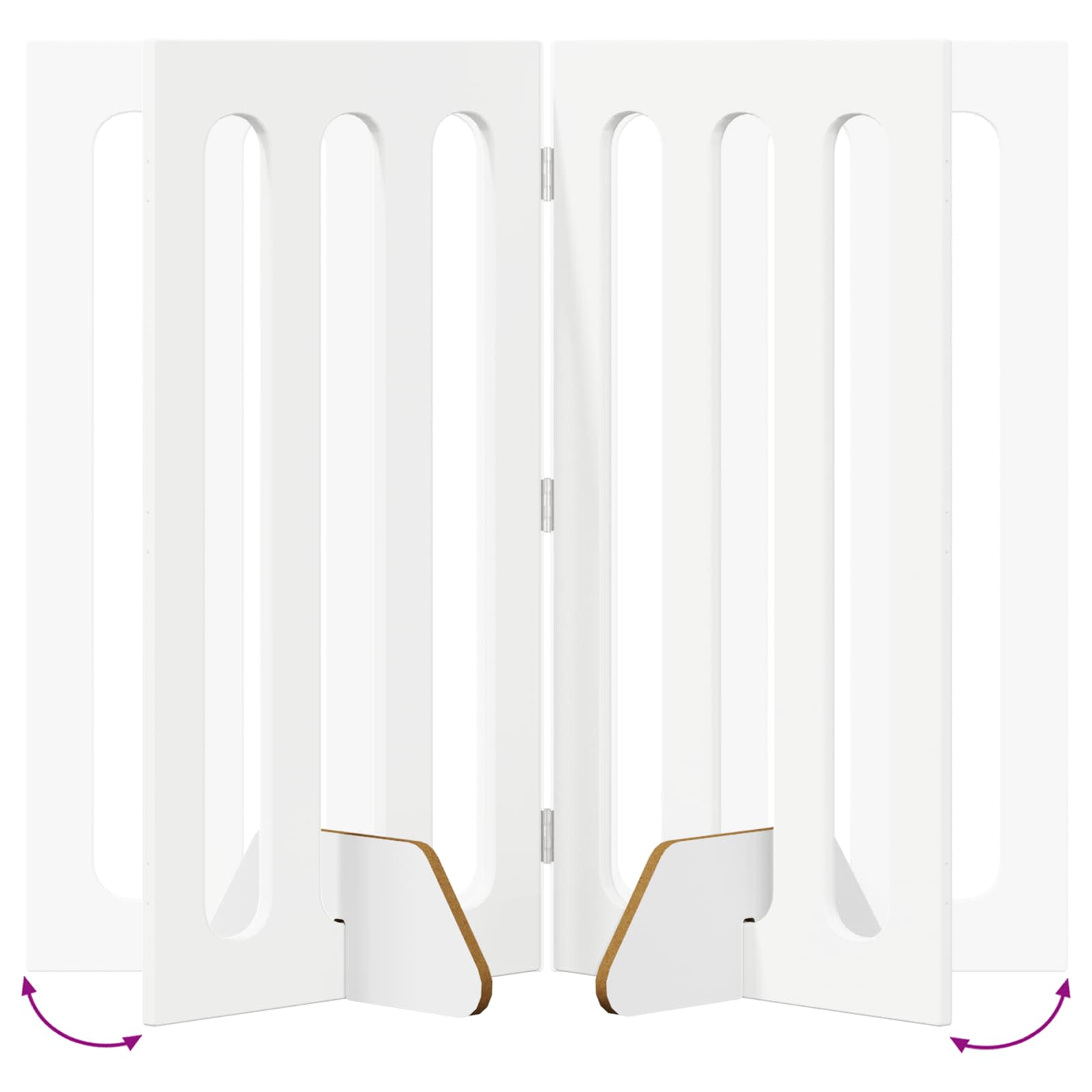 Recinto pieghevole per animali 2 pcs Bianco 100,5 x 38 x 90 cm | homemem39