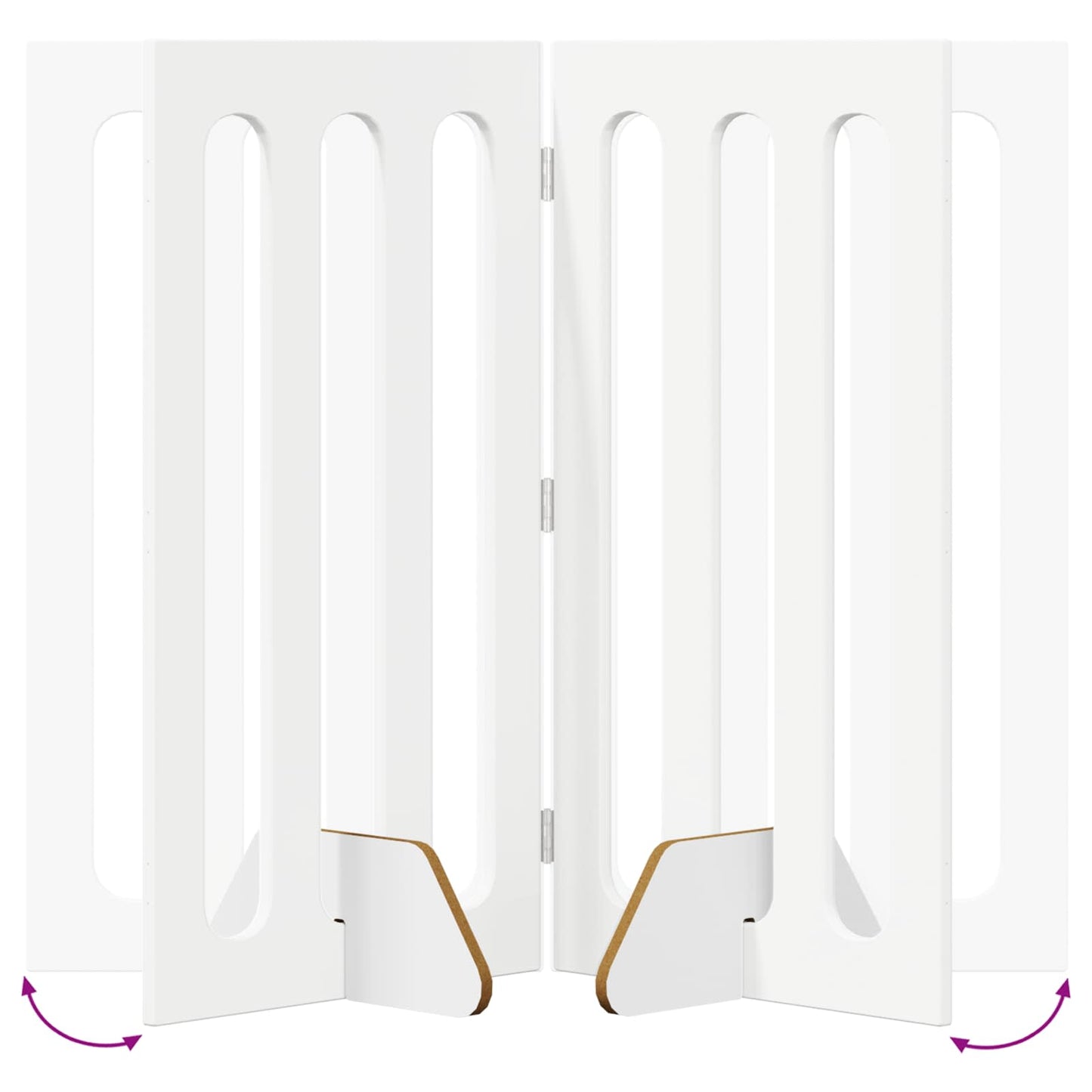 Recinto pieghevole per animali 2 pcs Bianco 100,5 x 38 x 90 cm