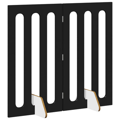 Recinto pieghevole per animali 2 pcs Rovere Nero